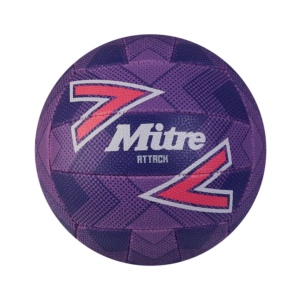Mitre Attack Netball Purple/Pink