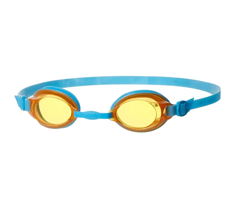 Speedo Junior Jet Swim Goggles Ecstatic Blue/Orange