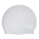 Speedo Swim Cap Long Hair Adults - Silver/White