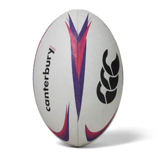 [425] Canterbury Mentre Rugby Ball XU White/Violet